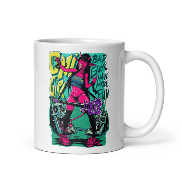 Oni Girl White glossy mug