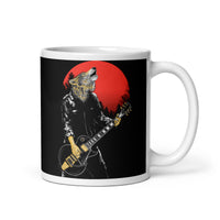 Wolf Guitarist White glossy mug