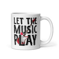 Let the Music Play White glossy mug