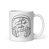 Let the Music Play White glossy mug