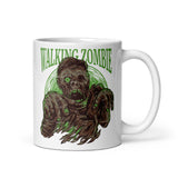 Walking Zombie White glossy mug