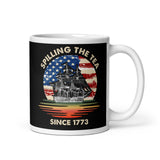 Spilling the Tea Since 1773 White glossy mug