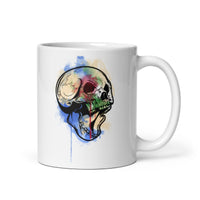 Watercolor Skull 5 White glossy mug