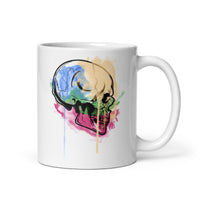 Watercolor Skull 3 White glossy mug