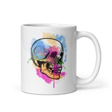 Watercolor Skull 2 White glossy mug