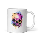 Watercolor Skull 1 White glossy mug