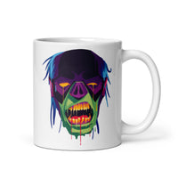 Colorful Zombie White glossy mug