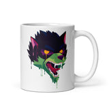 Colorful Werewolf White glossy mug