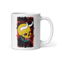 Devil Skull White glossy mug