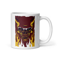 Demon Fire White glossy mug