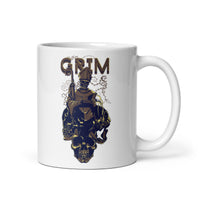 Grim White glossy mug