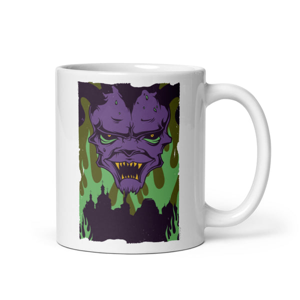 Demon White glossy mug