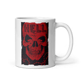 Hell Skull White glossy mug