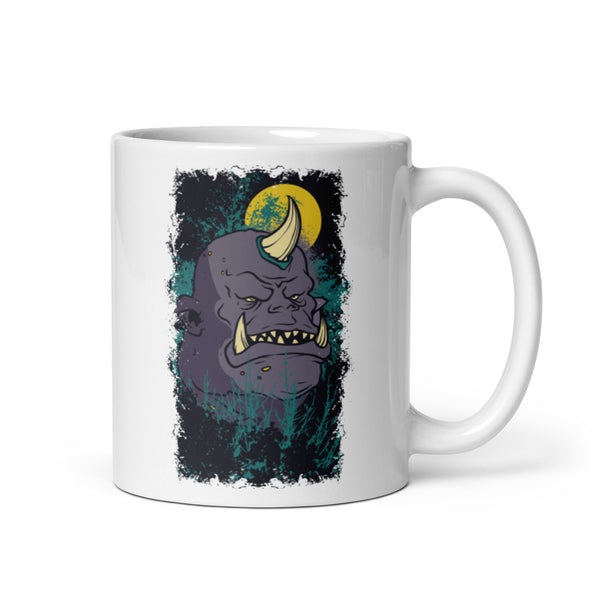 Ogre White glossy mug