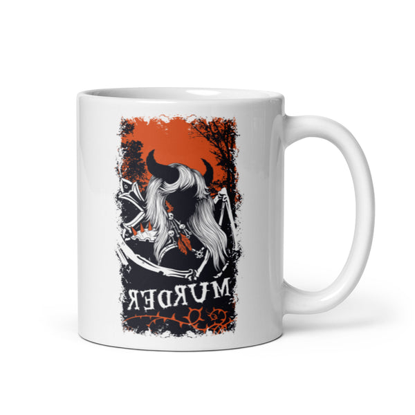 Redrum White glossy mug