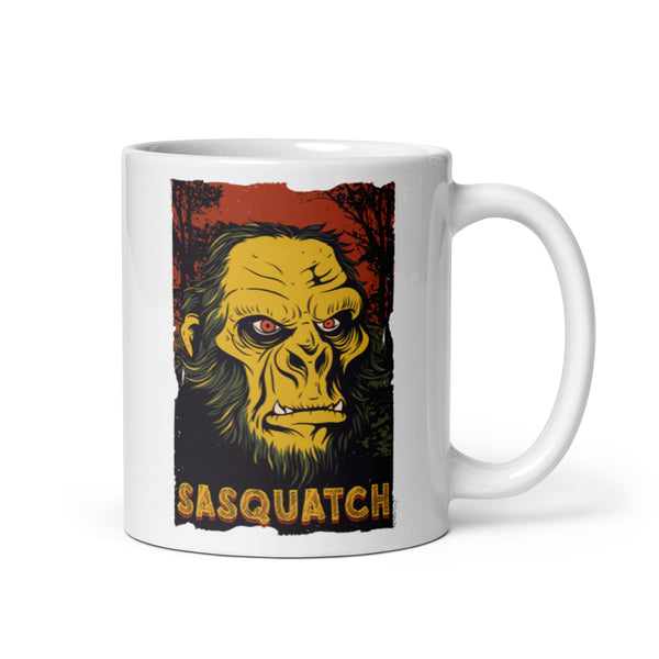 Sasquatch White glossy mug