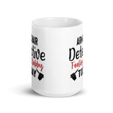 Armchair Detective (Feeling Stabby Today) White glossy mug