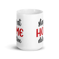 Stay at Home Detective White glossy mug