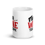 Good Wine True Crime White glossy mug