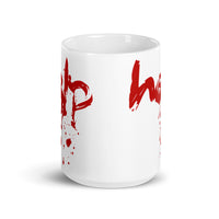 Help (Bloody) White glossy mug