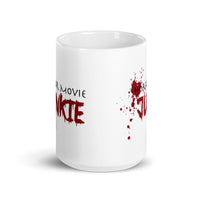 Horror Movie Junkie White glossy mug