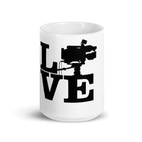 Love Film White glossy mug