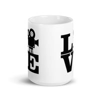 Love Film White glossy mug