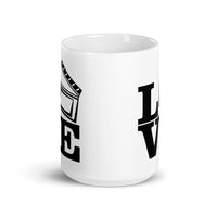 Love Film White glossy mug