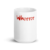 Whorror White glossy mug