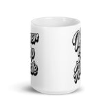 Never Stop Hustle White glossy mug