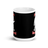 Social Distancing White glossy mug