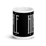 Stay Humble Hustle Hard White glossy mug