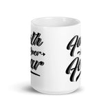 Faith Over Fear White glossy mug