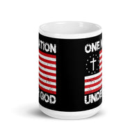 One Nation Under God White glossy mug