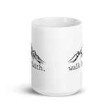 Walk by Faith White glossy mug