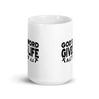 God's Word Gives Life White glossy mug