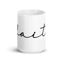 Faith White glossy mug