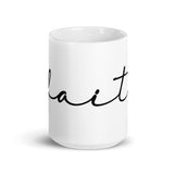 Faith White glossy mug