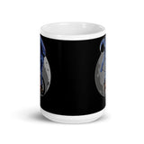 Space Biker White glossy mug