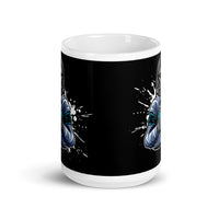 Space Skull White glossy mug