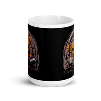 Happy Halloween Pumpkin White glossy mug