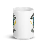 Warning Biohazard White glossy mug