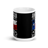 Texan by the Grace of God White glossy mug