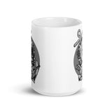 Deep Sea White glossy mug