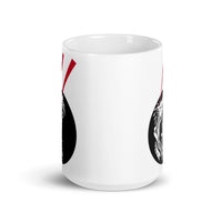 Dino Laser White glossy mug