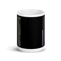 U.S. Support Flag White glossy mug