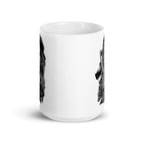 Gun Girl White glossy mug