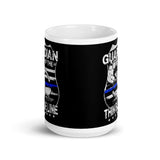 Guardian of the Thin Blue Line White glossy mug