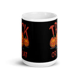 Trick or Treat White glossy mug