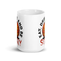 Eat Drink and be Scary White glossy mug